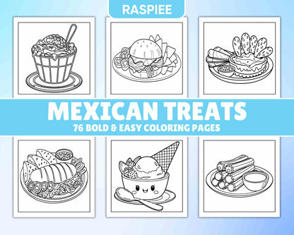76 Bold and Easy Mexican Treats Coloring Pages