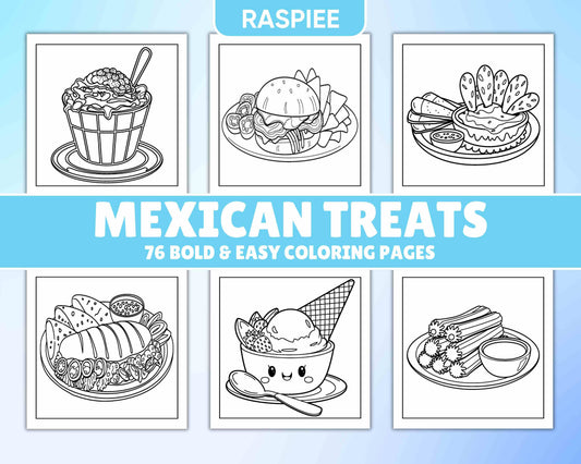 76 Bold and Easy Mexican Treats Coloring Pages