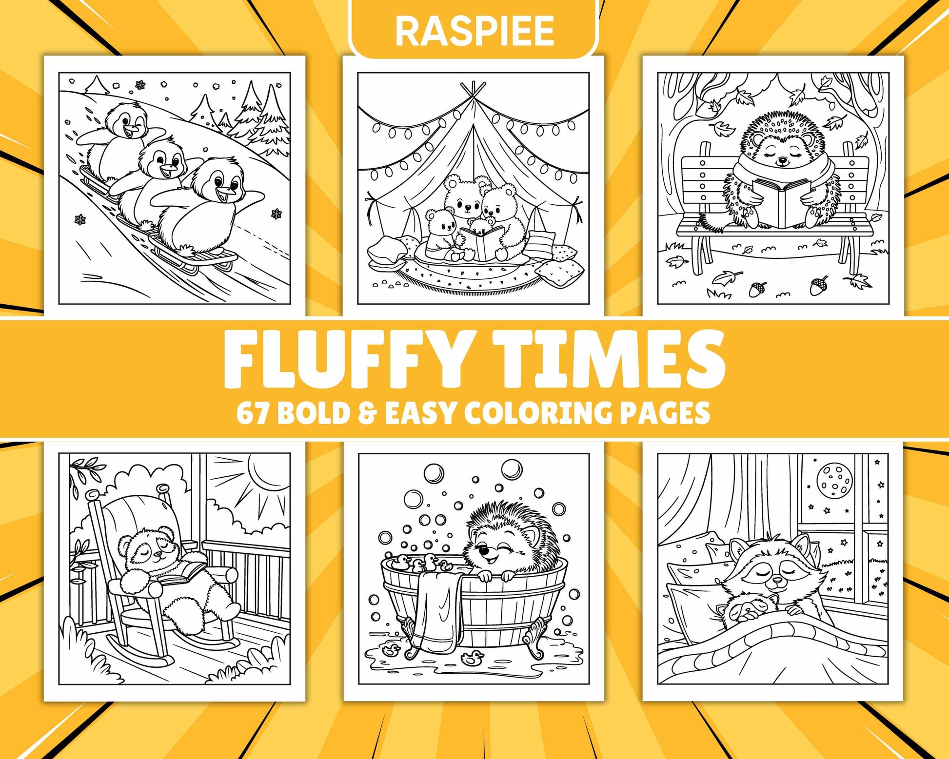 67 Bold and Easy Fluffy Times Coloring Pages