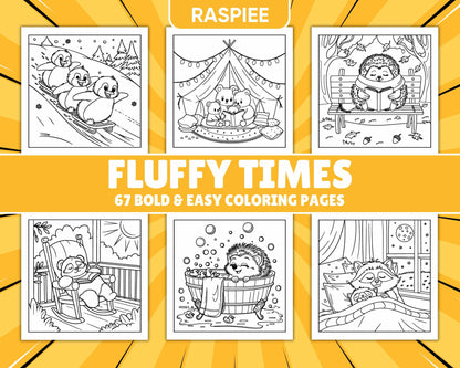 67 Bold and Easy Fluffy Times Coloring Pages