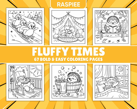 67 Bold and Easy Fluffy Times Coloring Pages