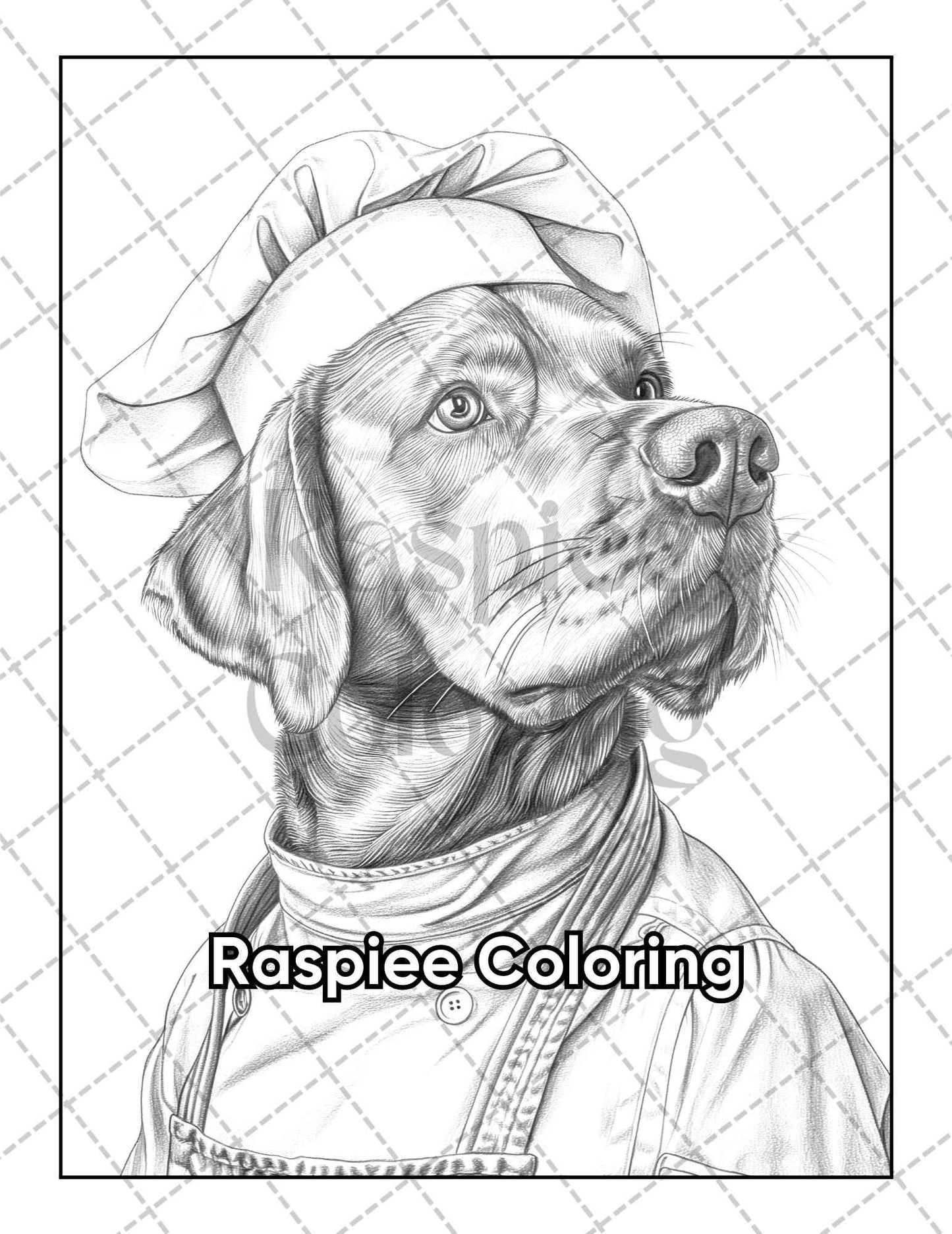 50 Dogs Dressed Up Adult Coloring Pages Printable PDF Instant Download