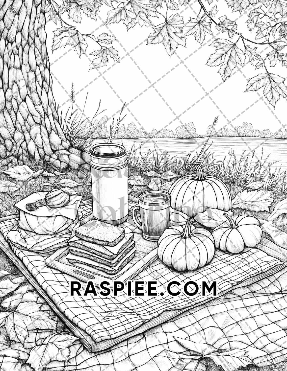 Autumn Charm Adult Coloring Pages Printable PDF Instant Download