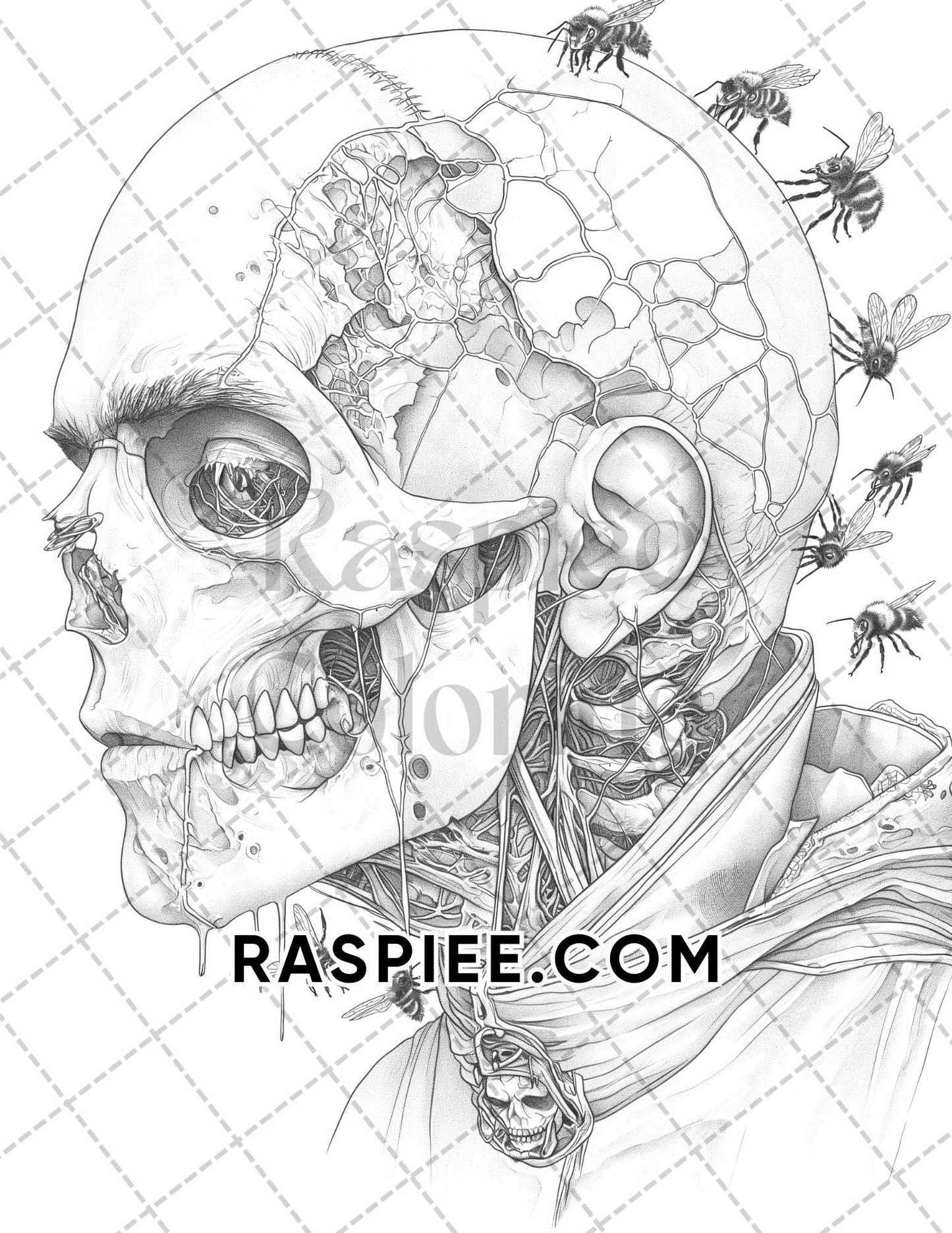 Freak Of Horror Halloween Adult Coloring Pages Printable PDF Instant Download