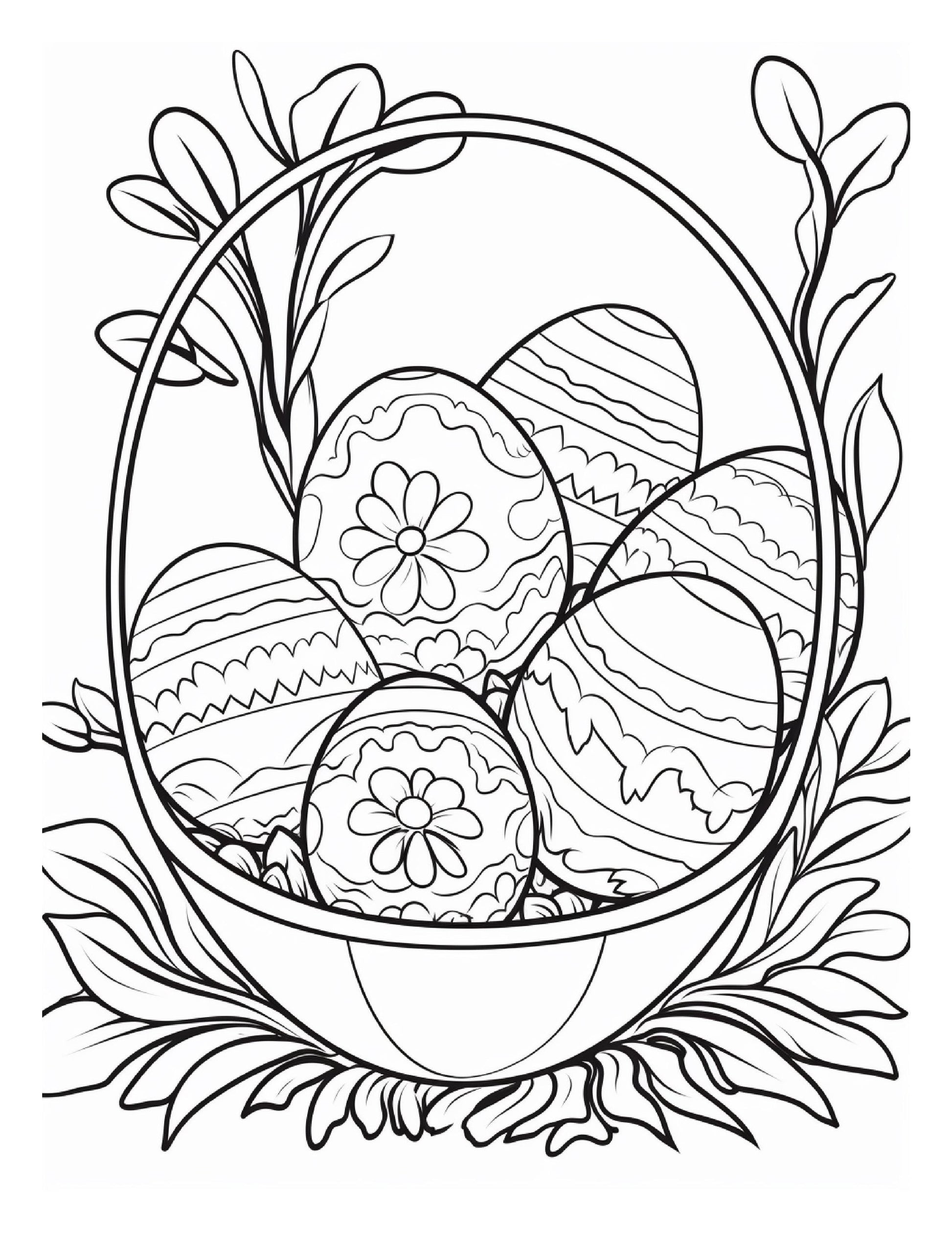 200 Easter Coloring Pages for Kids, Preschool Printable Activities, Instant Download