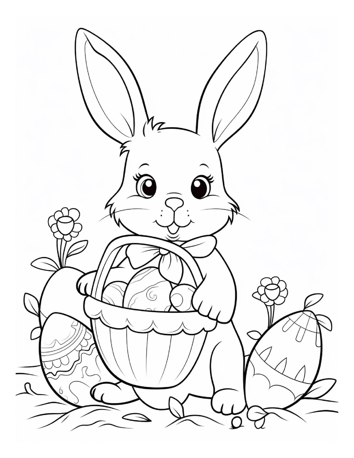 200 Easter Coloring Pages for Kids, Preschool Printable Activities, Instant Download