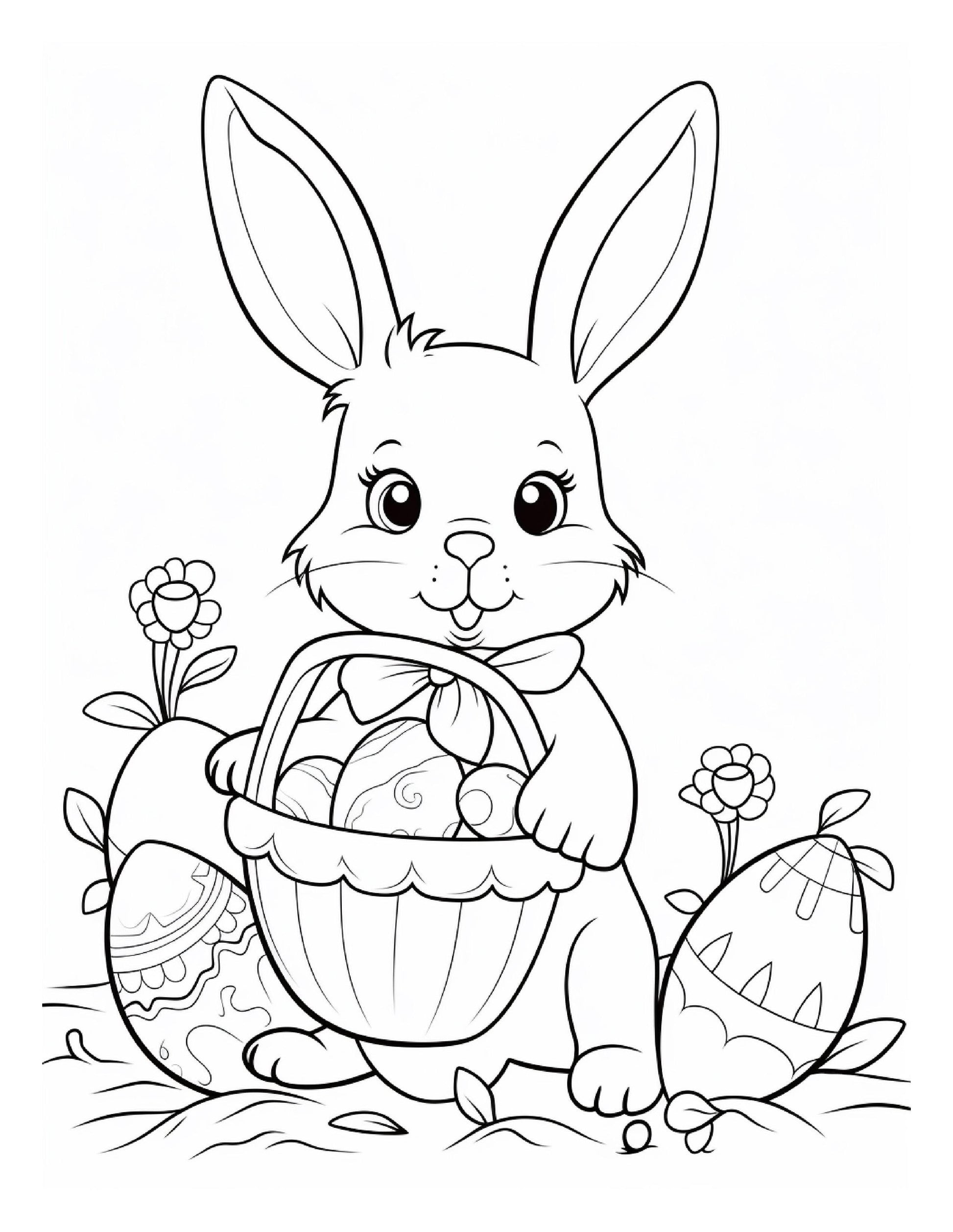 200 Easter Coloring Pages for Kids, Preschool Printable Activities, Instant Download