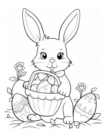 200 Easter Coloring Pages for Kids, Preschool Printable Activities, Instant Download