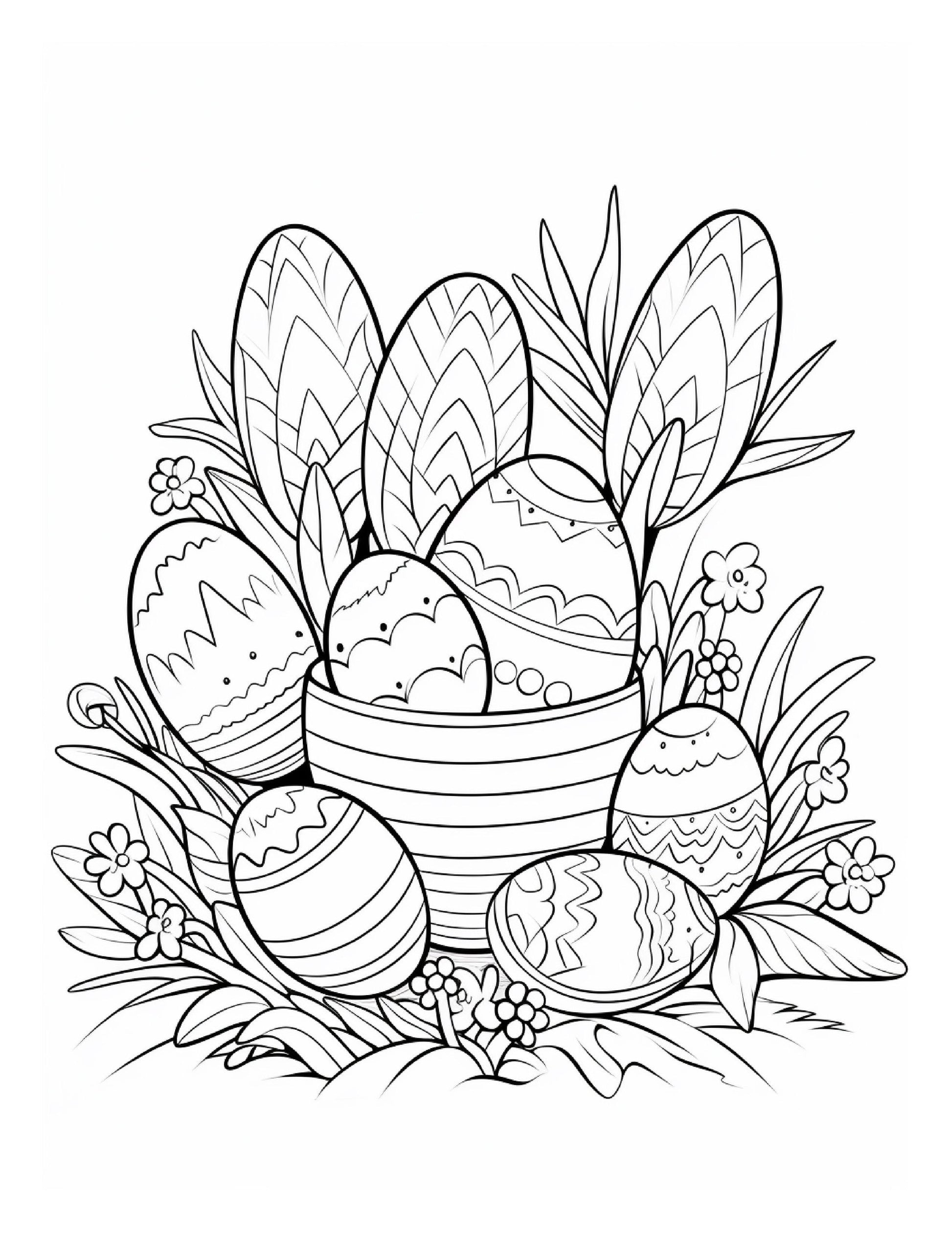 200 Easter Coloring Pages for Kids, Preschool Printable Activities, Instant Download