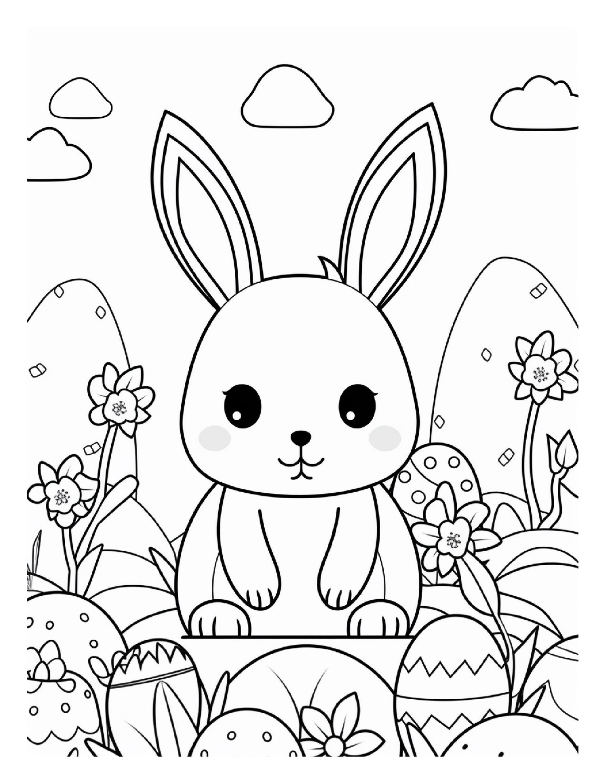 200 Easter Coloring Pages for Kids, Preschool Printable Activities, Instant Download