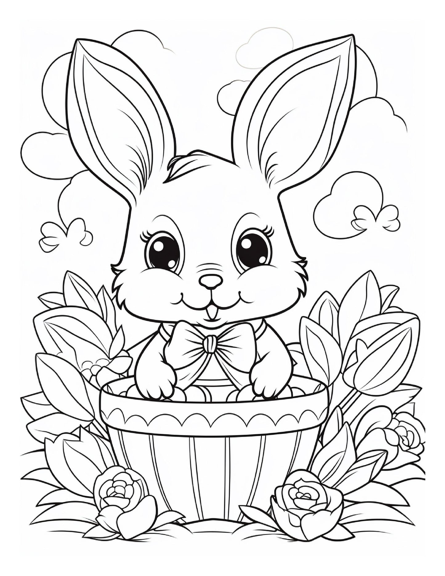200 Easter Coloring Pages for Kids, Preschool Printable Activities, Instant Download