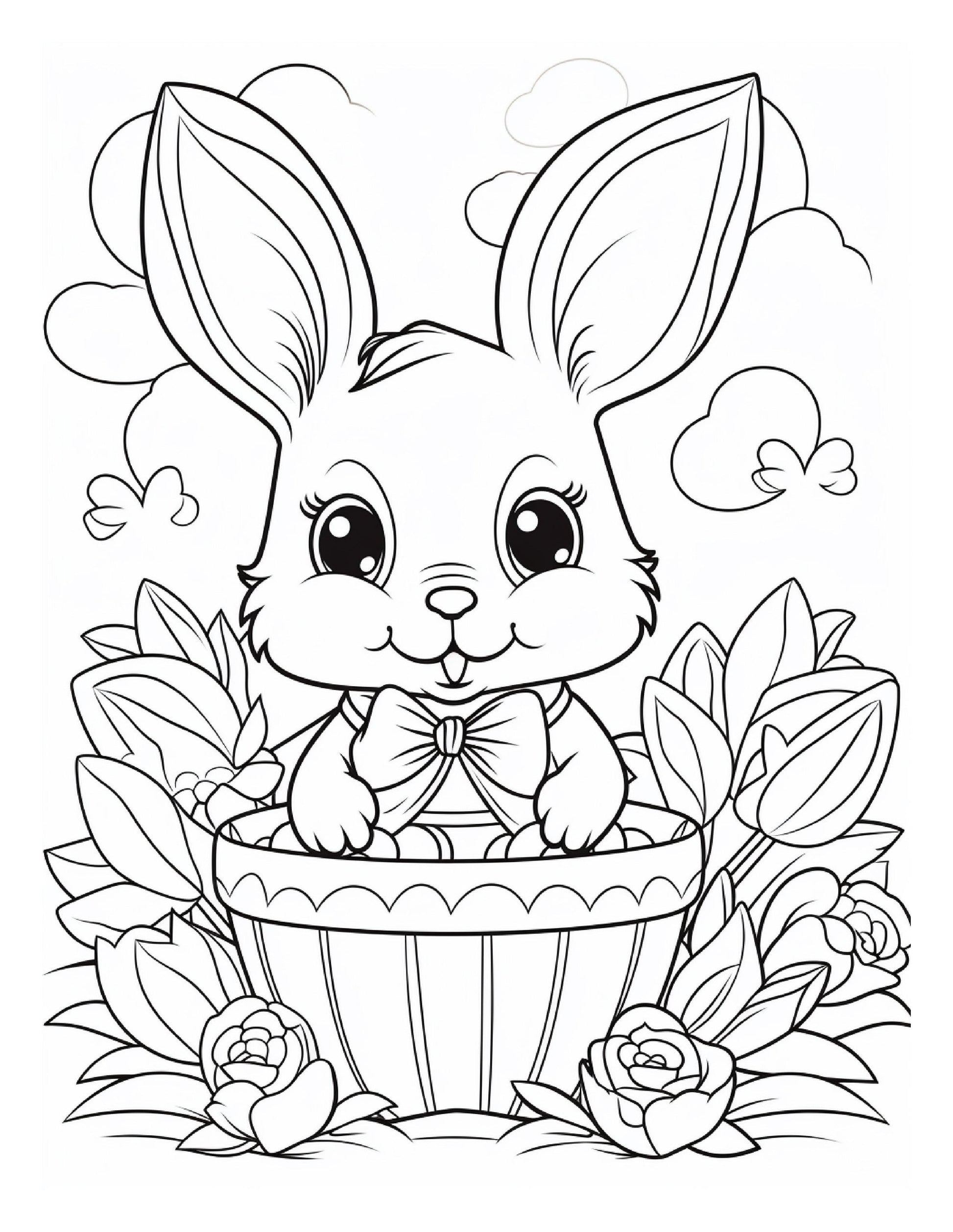 200 Easter Coloring Pages for Kids, Preschool Printable Activities, Instant Download