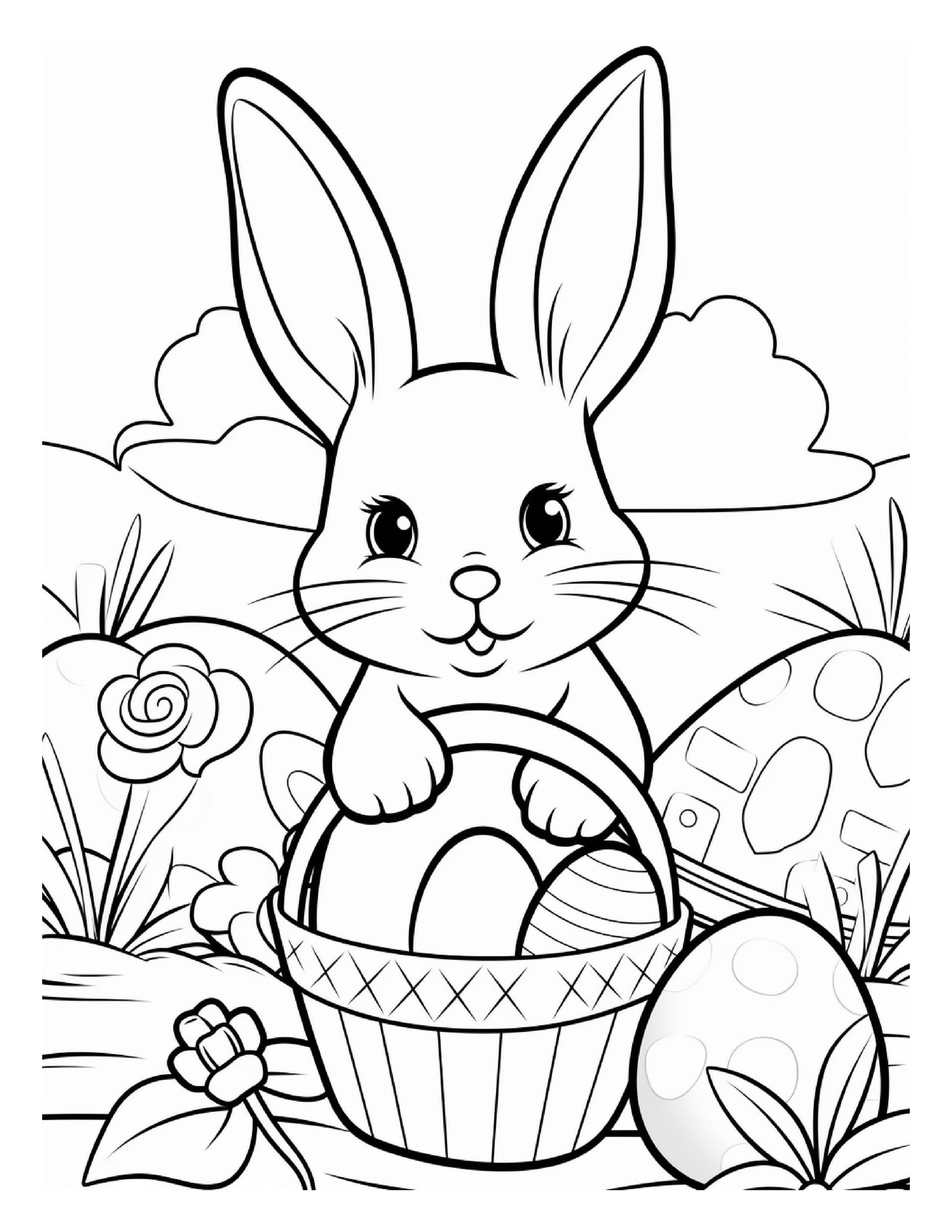 200 Easter Coloring Pages for Kids, Preschool Printable Activities, Instant Download