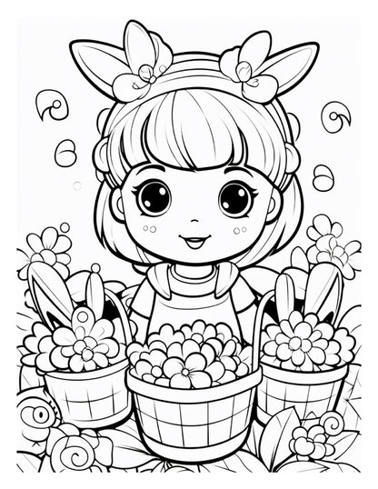 200 Easter Coloring Pages for Kids, Preschool Printable Activities, Instant Download
