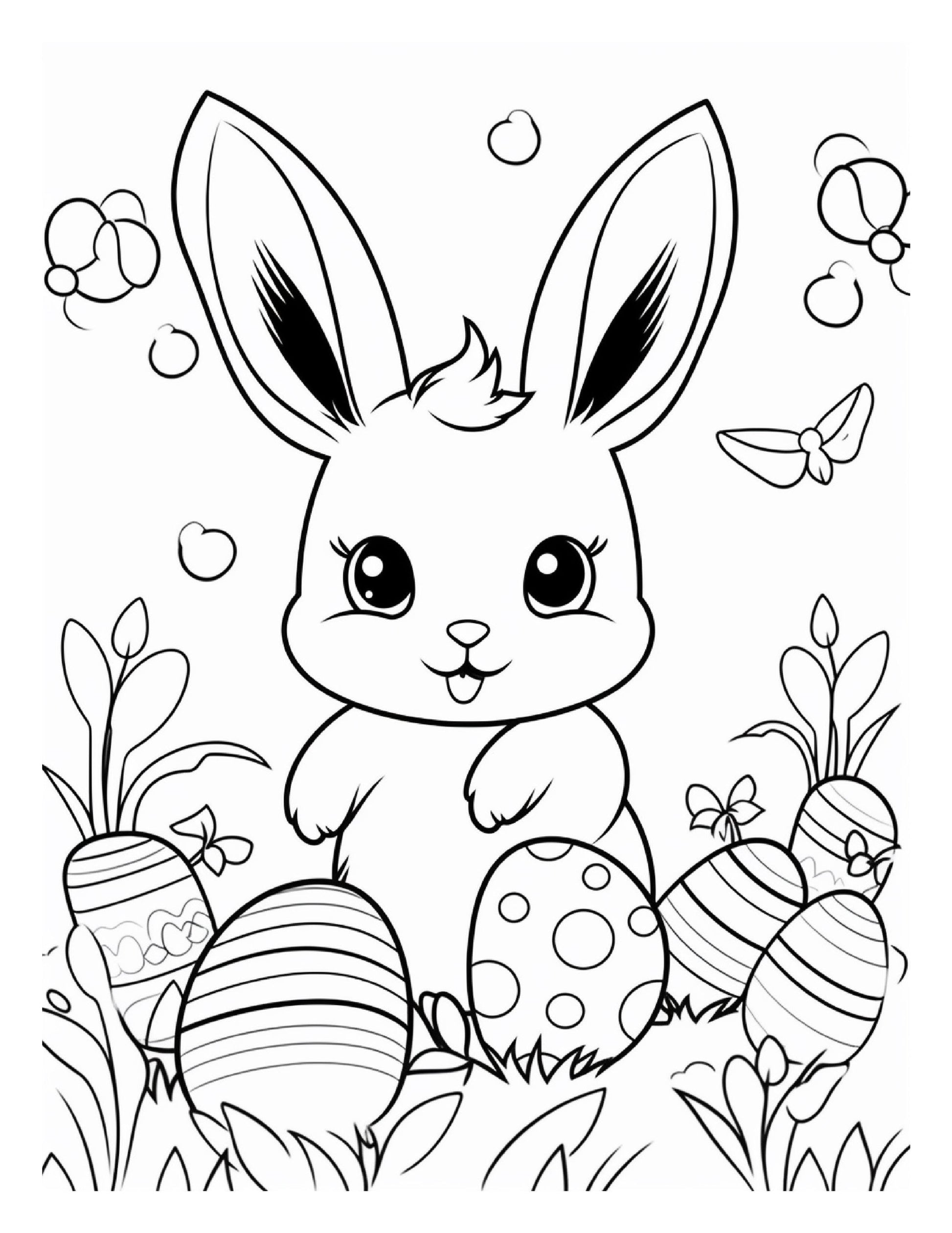 200 Easter Coloring Pages for Kids, Preschool Printable Activities, Instant Download