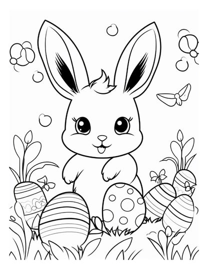 200 Easter Coloring Pages for Kids, Preschool Printable Activities, Instant Download