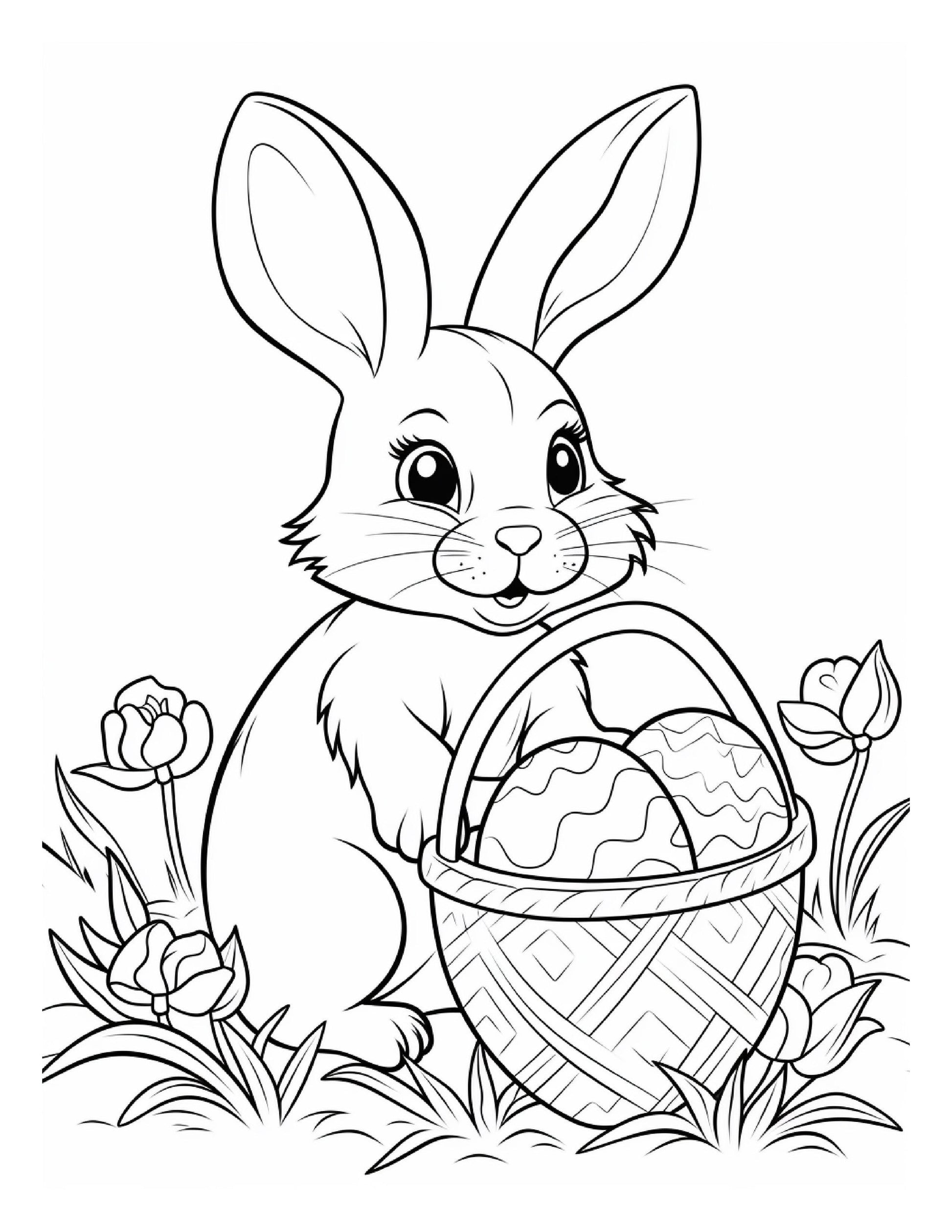 200 Easter Coloring Pages for Kids, Preschool Printable Activities, Instant Download