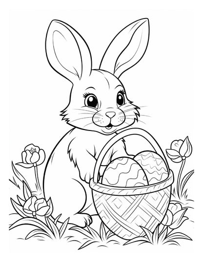 200 Easter Coloring Pages for Kids, Preschool Printable Activities, Instant Download