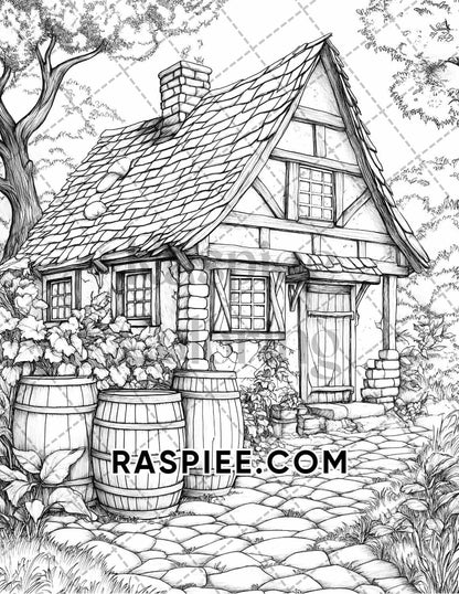 Autumn Charm Adult Coloring Pages Printable PDF Instant Download