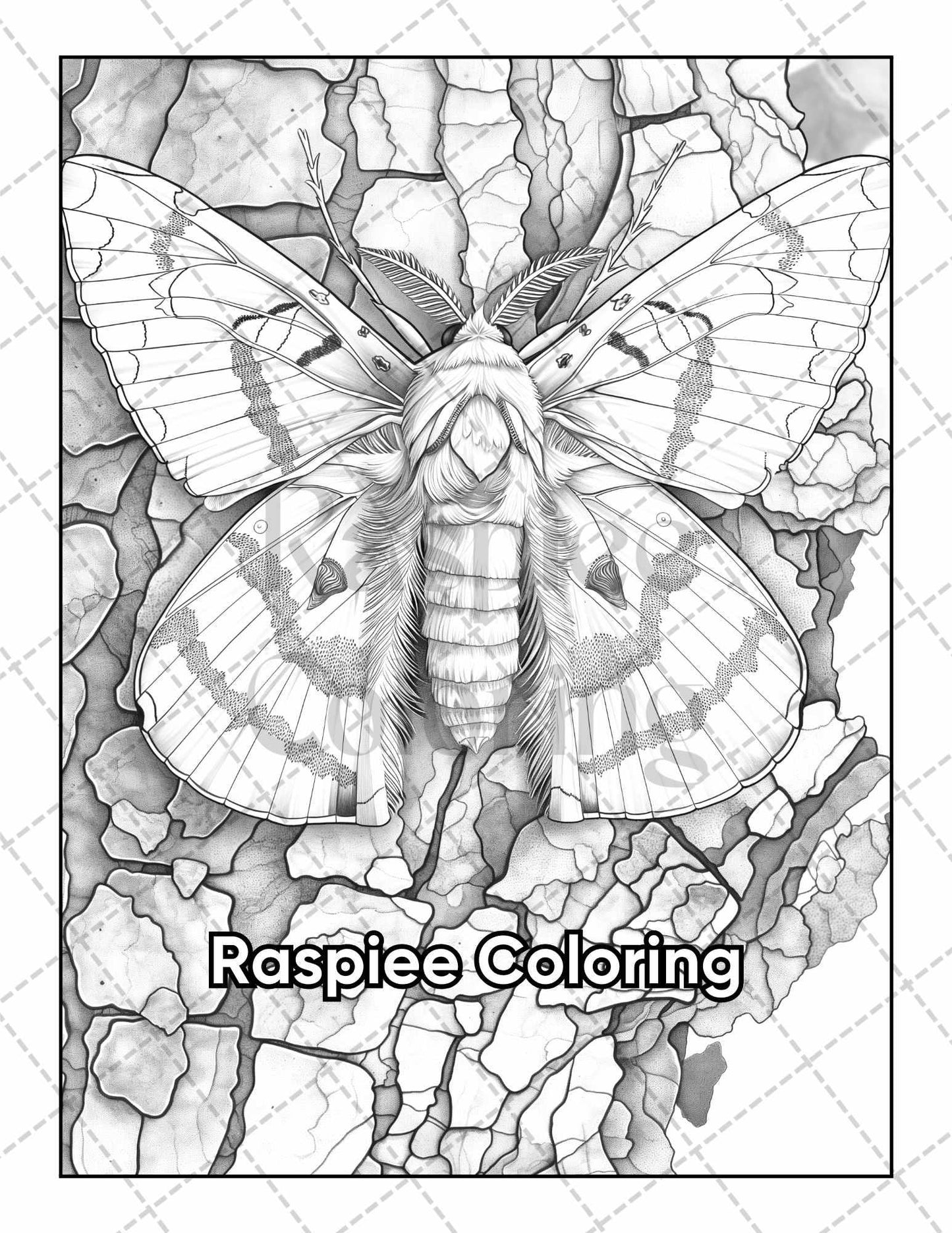 50 Butterflies & Flowers Grayscale Adult Coloring Pages Printable PDF Instant Download
