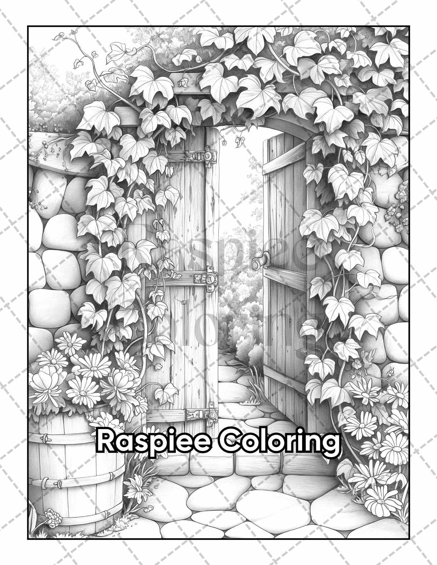 50 Spring Serenity Adult Coloring Pages Printable PDF Instant Download