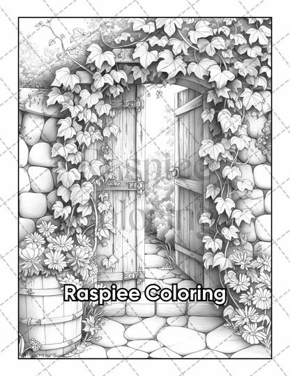 50 Spring Serenity Adult Coloring Pages Printable PDF Instant Download