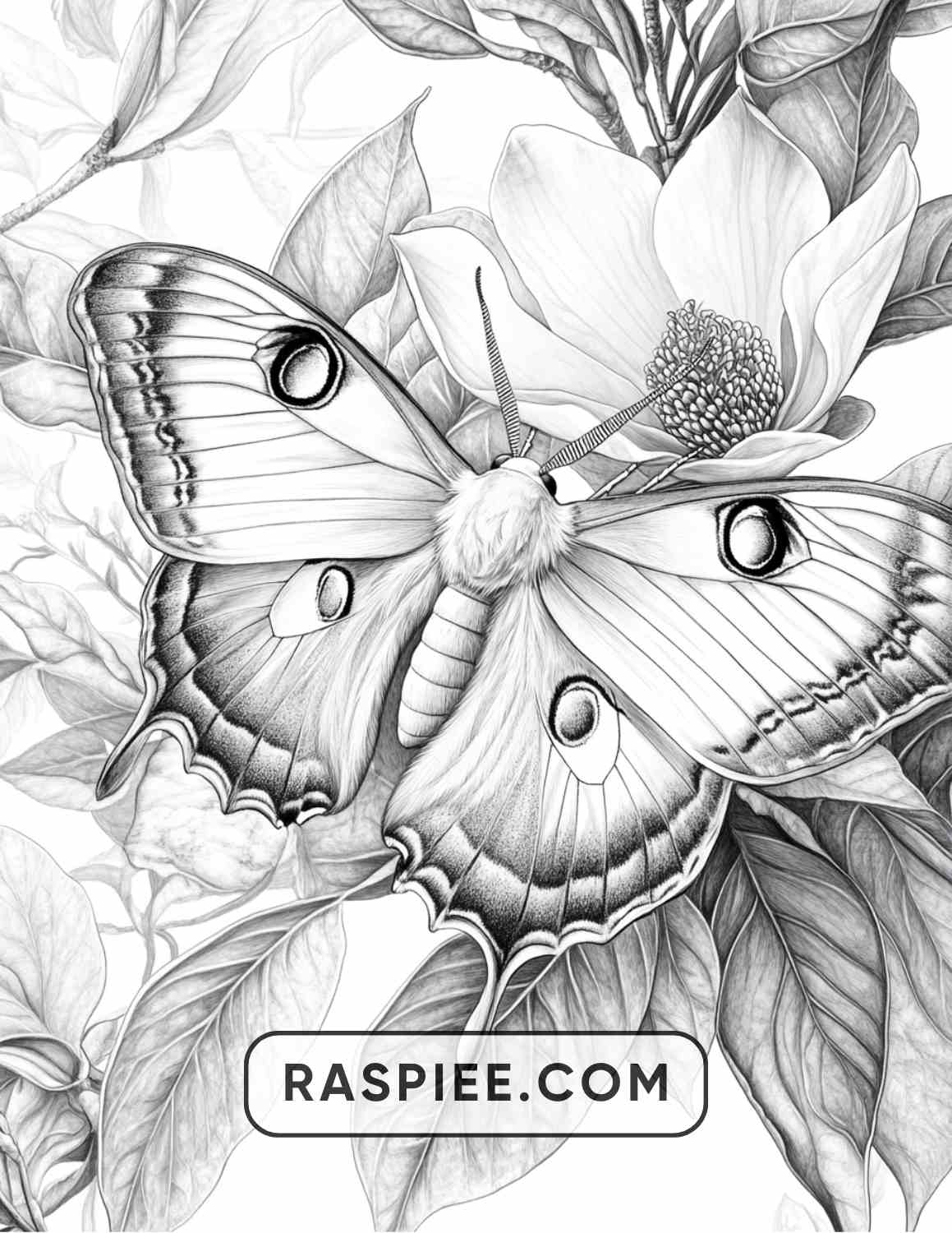 Insects and Flowers Adult Coloring Pages