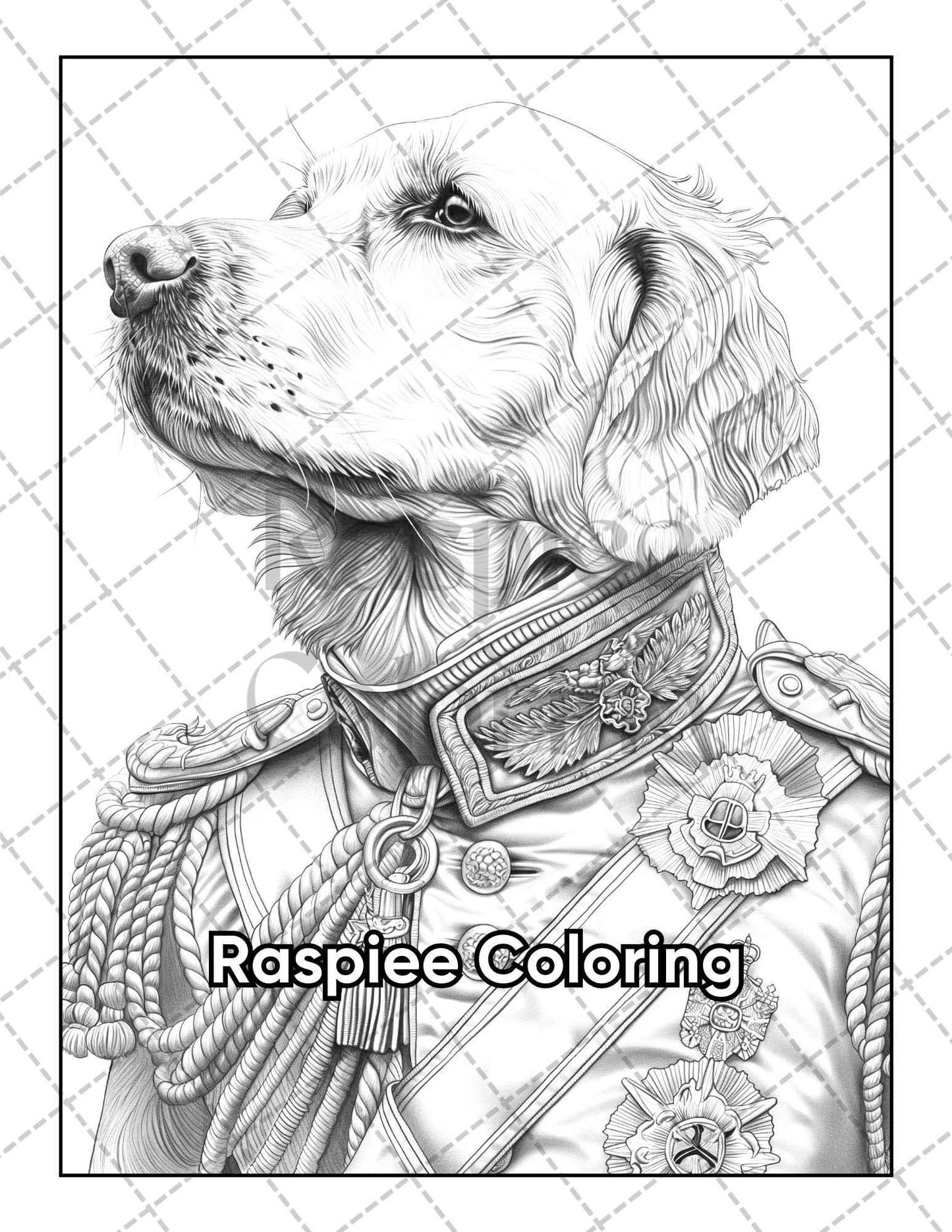 50 Dogs Dressed Up Adult Coloring Pages Printable PDF Instant Download