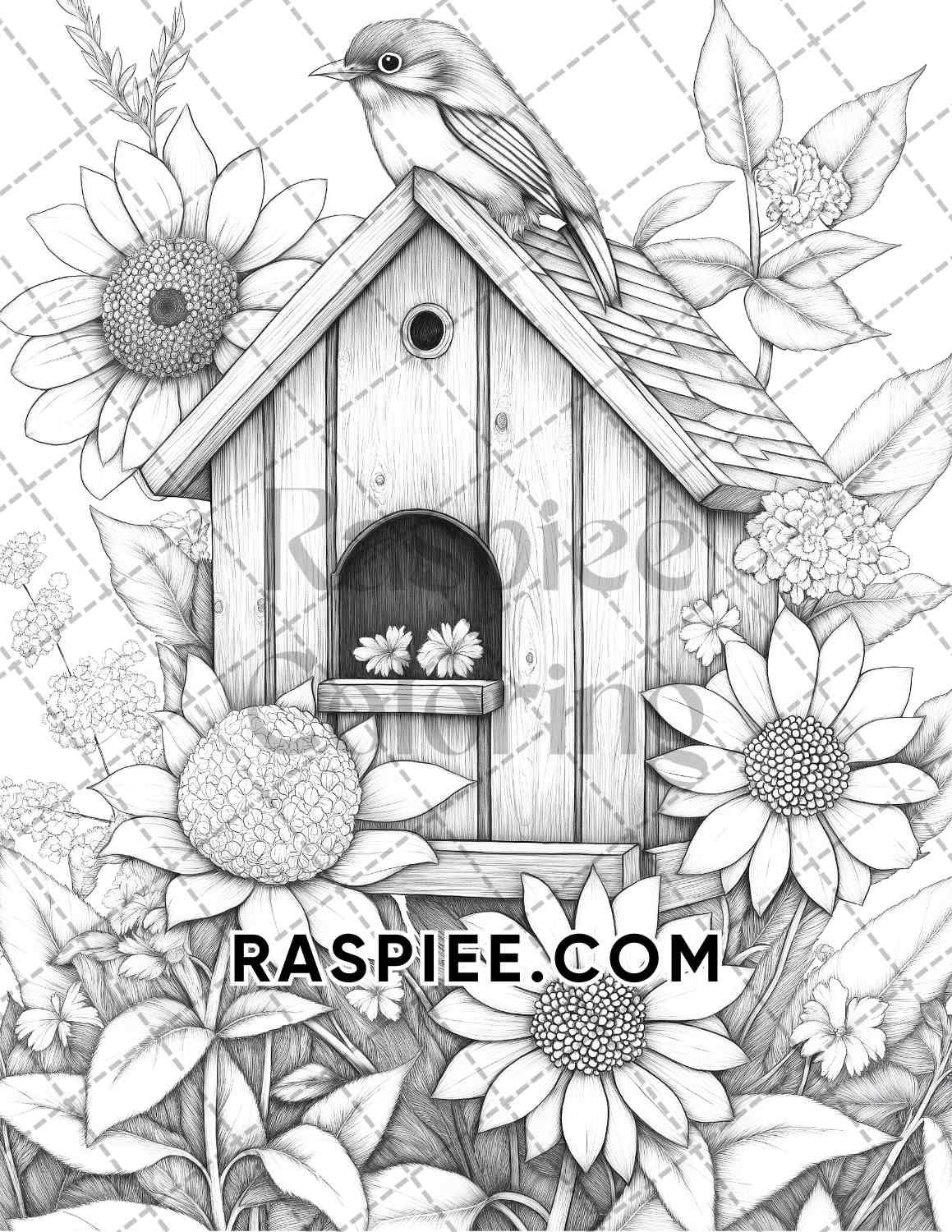 Fall Flowers Adult Coloring Pages Printable PDF Instant Download