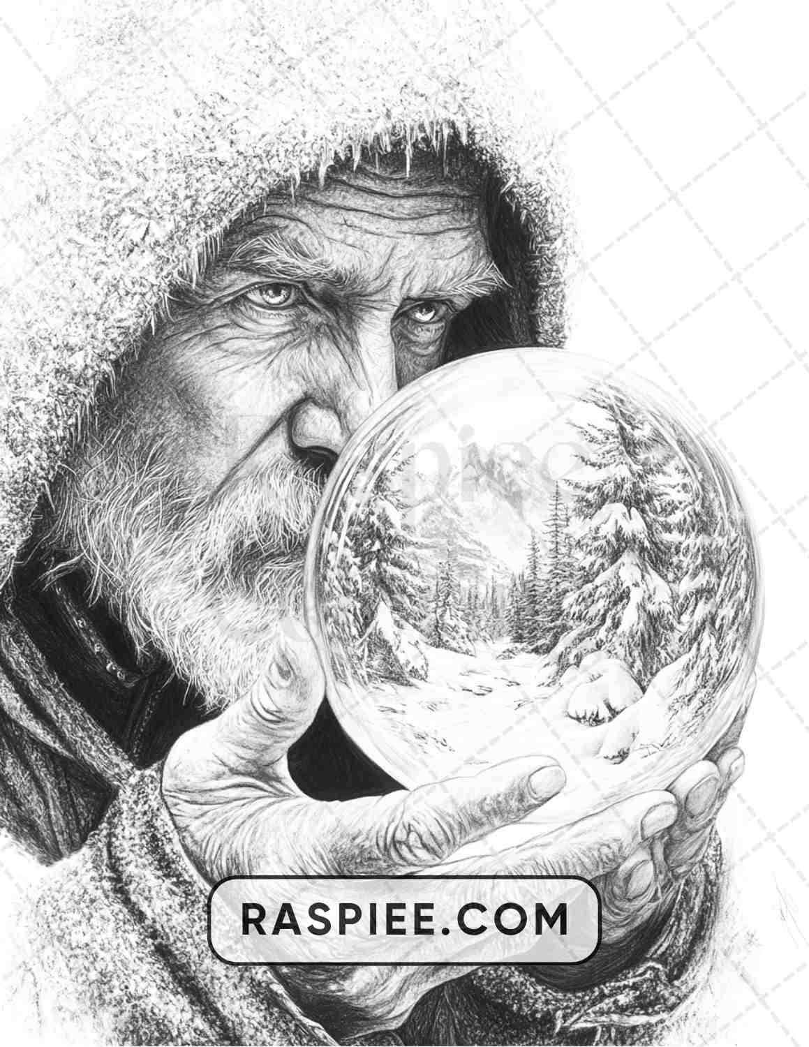 57 Winter Fairytale Portraits Adult Coloring Pages
