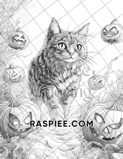 Halloween Surreal Adult Coloring Pages Printable PDF Instant Download