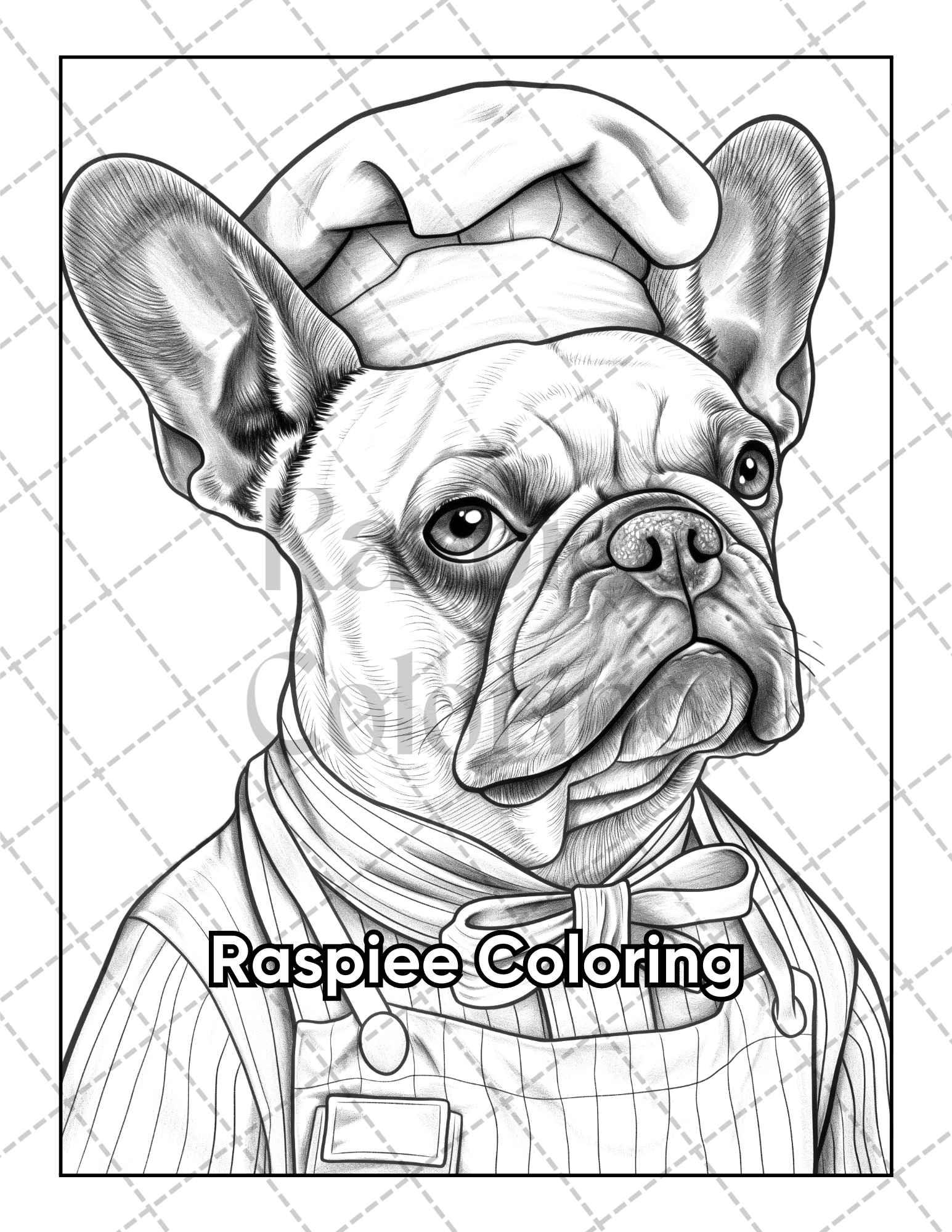 50 Dogs Dressed Up Adult Coloring Pages Printable PDF Instant Download