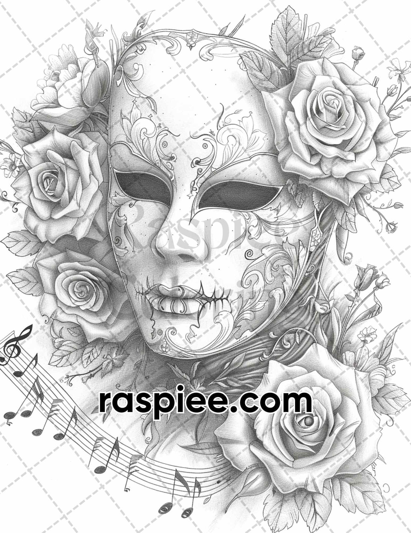 66 Intricate Gothic Tattoos Grayscale Adult Coloring Pages, Printable PDF Instant Download