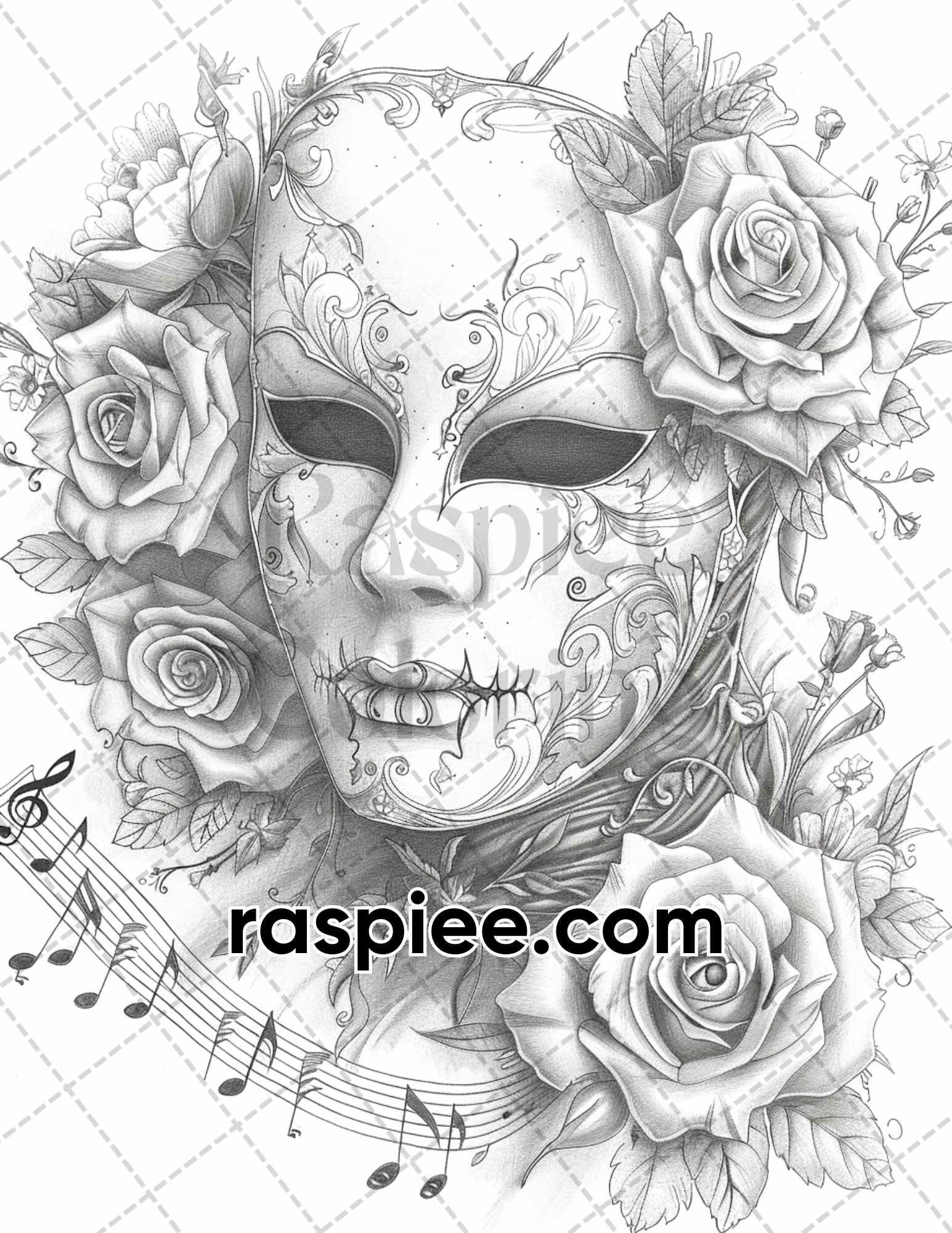 66 Intricate Gothic Tattoos Grayscale Adult Coloring Pages, Printable PDF Instant Download
