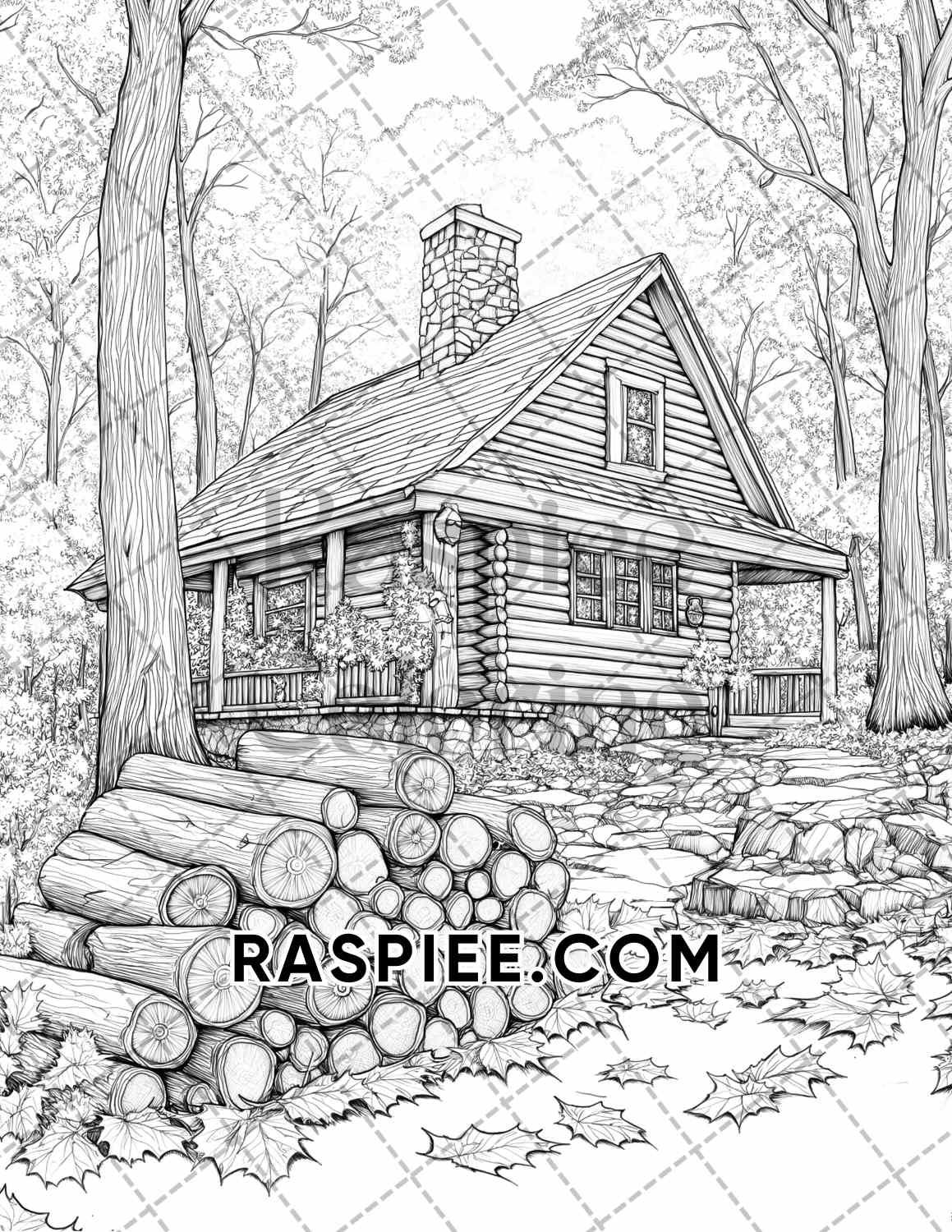 Autumn Charm Adult Coloring Pages Printable PDF Instant Download