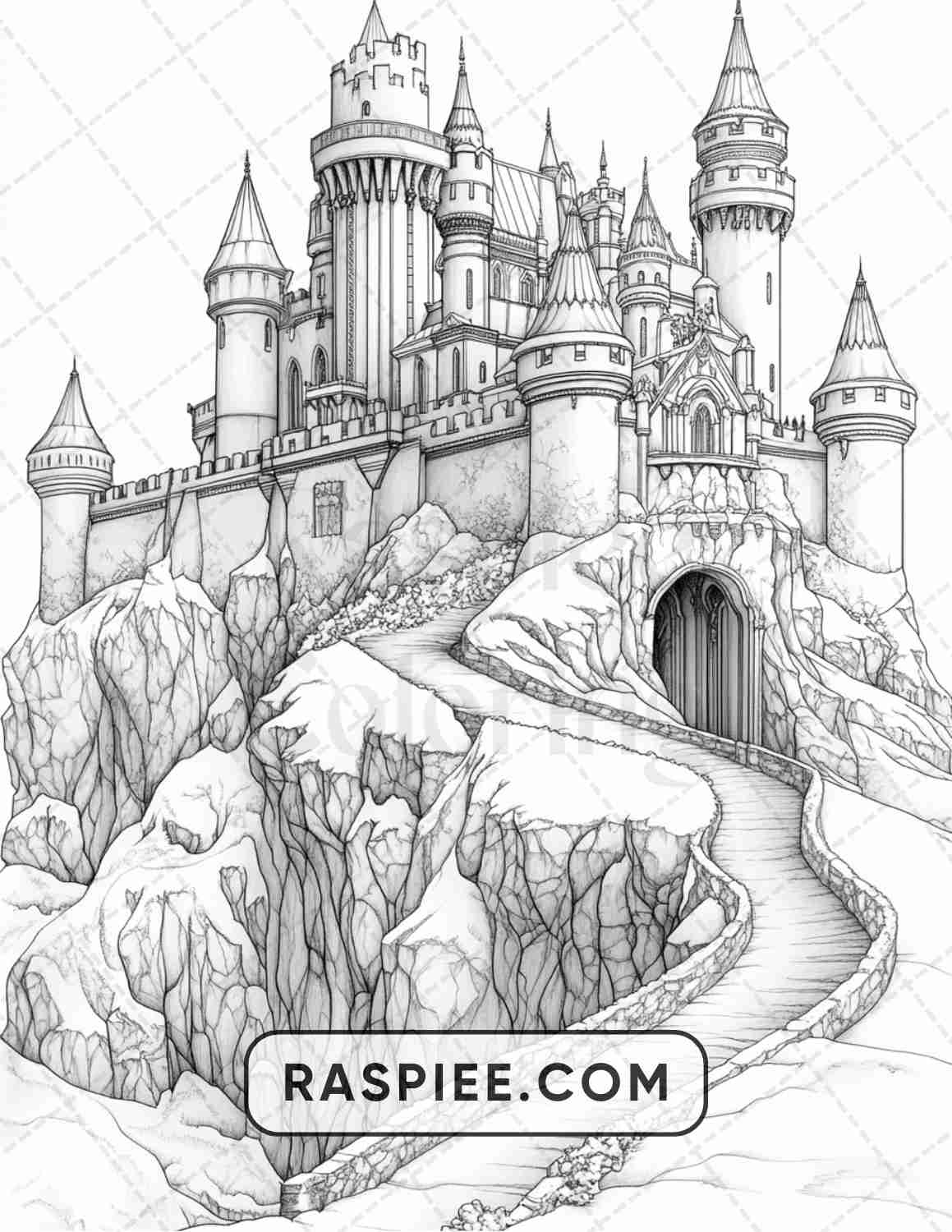 82 Winter Landscapes Adult Coloring Pages