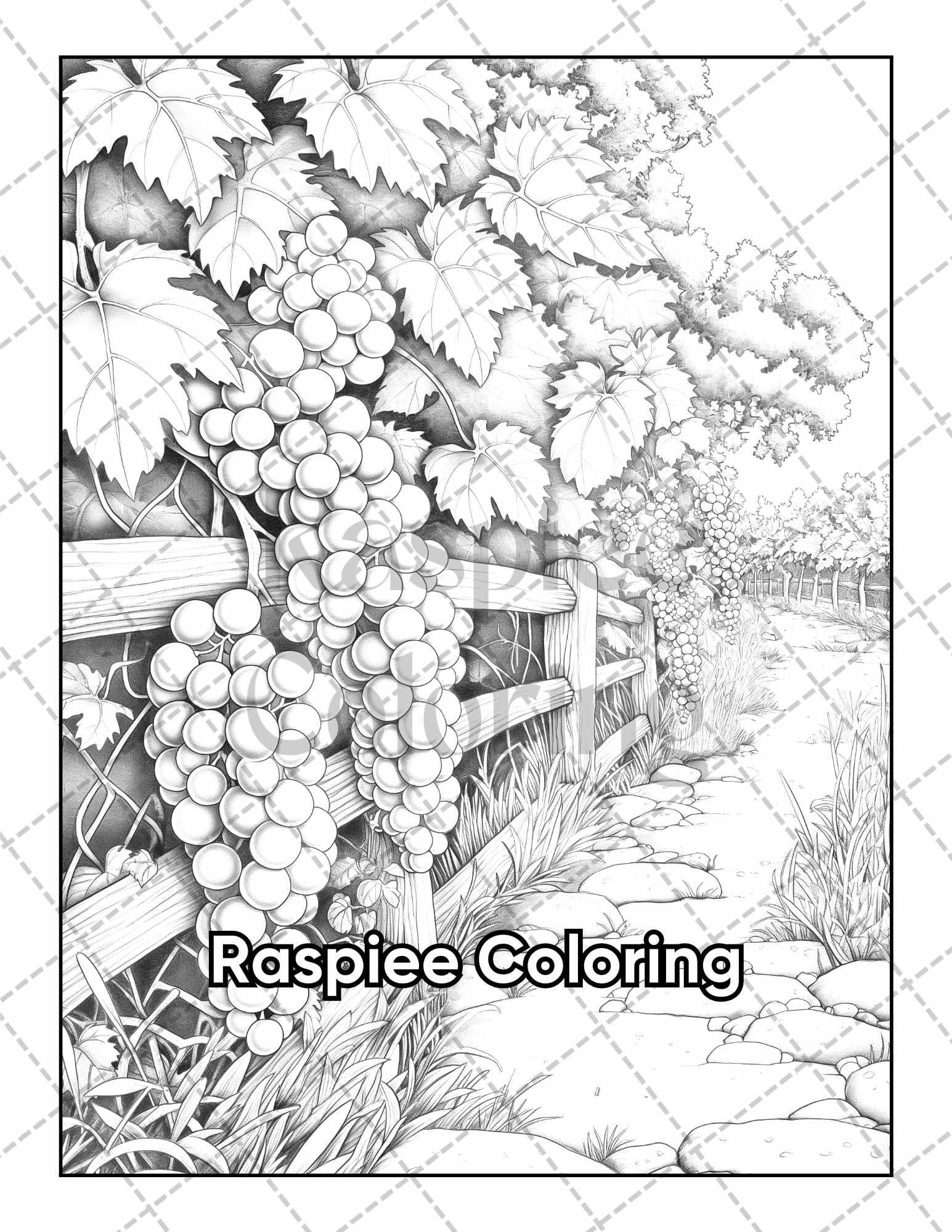50 Country Farm Scenes Adult Coloring Pages Printable PDF Instant Download