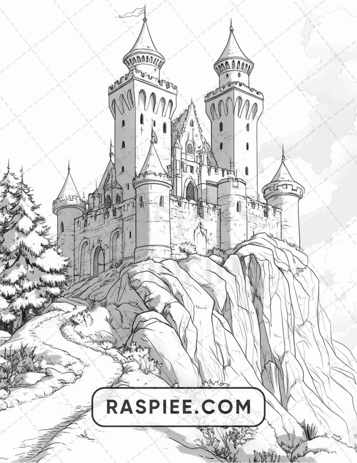 82 Winter Landscapes Adult Coloring Pages