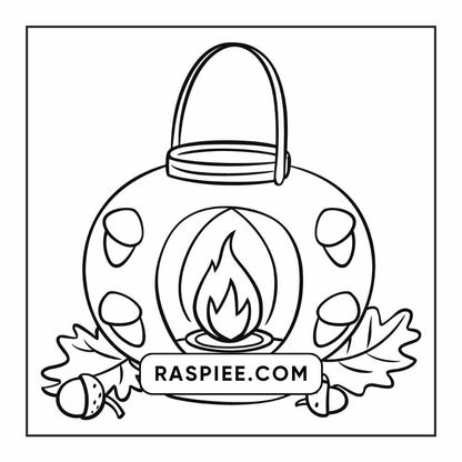 76 Bold and Easy Fall Vibes Coloring Pages Printable PDF Instant Download