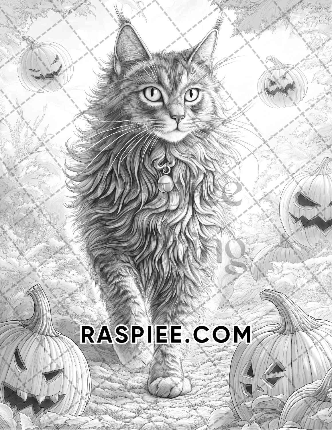 Halloween Surreal Adult Coloring Pages Printable PDF Instant Download