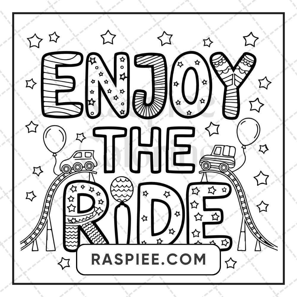 120 Bold and Easy Motivational Word Coloring Pages