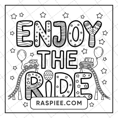 120 Bold and Easy Motivational Word Coloring Pages