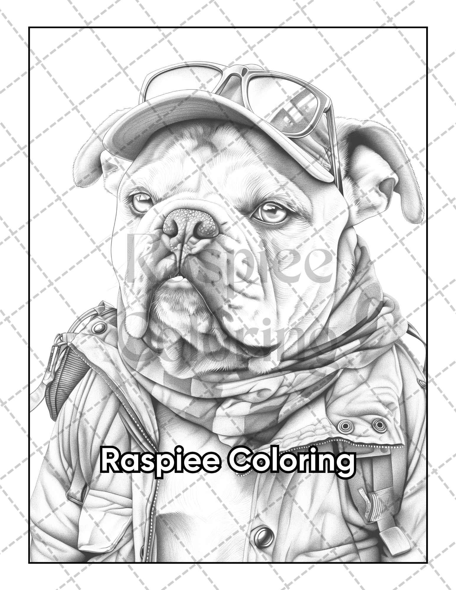 50 Dogs Dressed Up Adult Coloring Pages Printable PDF Instant Download