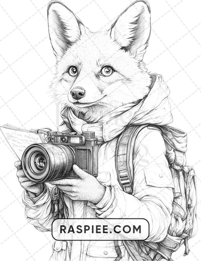 96 Animals Dressed Up Adult Coloring Pages