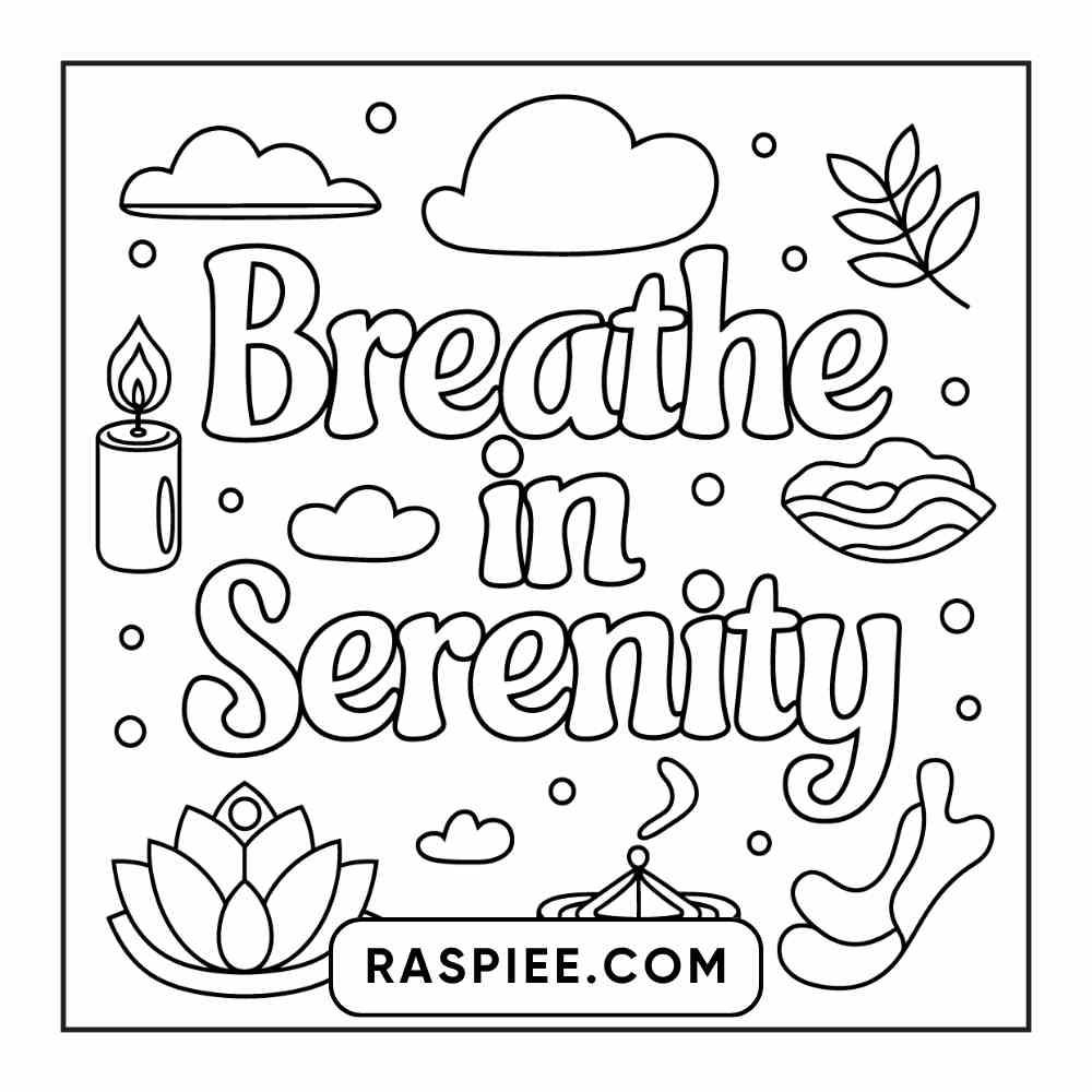 78 Bold and Easy Inspirational Words Coloring Pages Printable PDF Instant Download