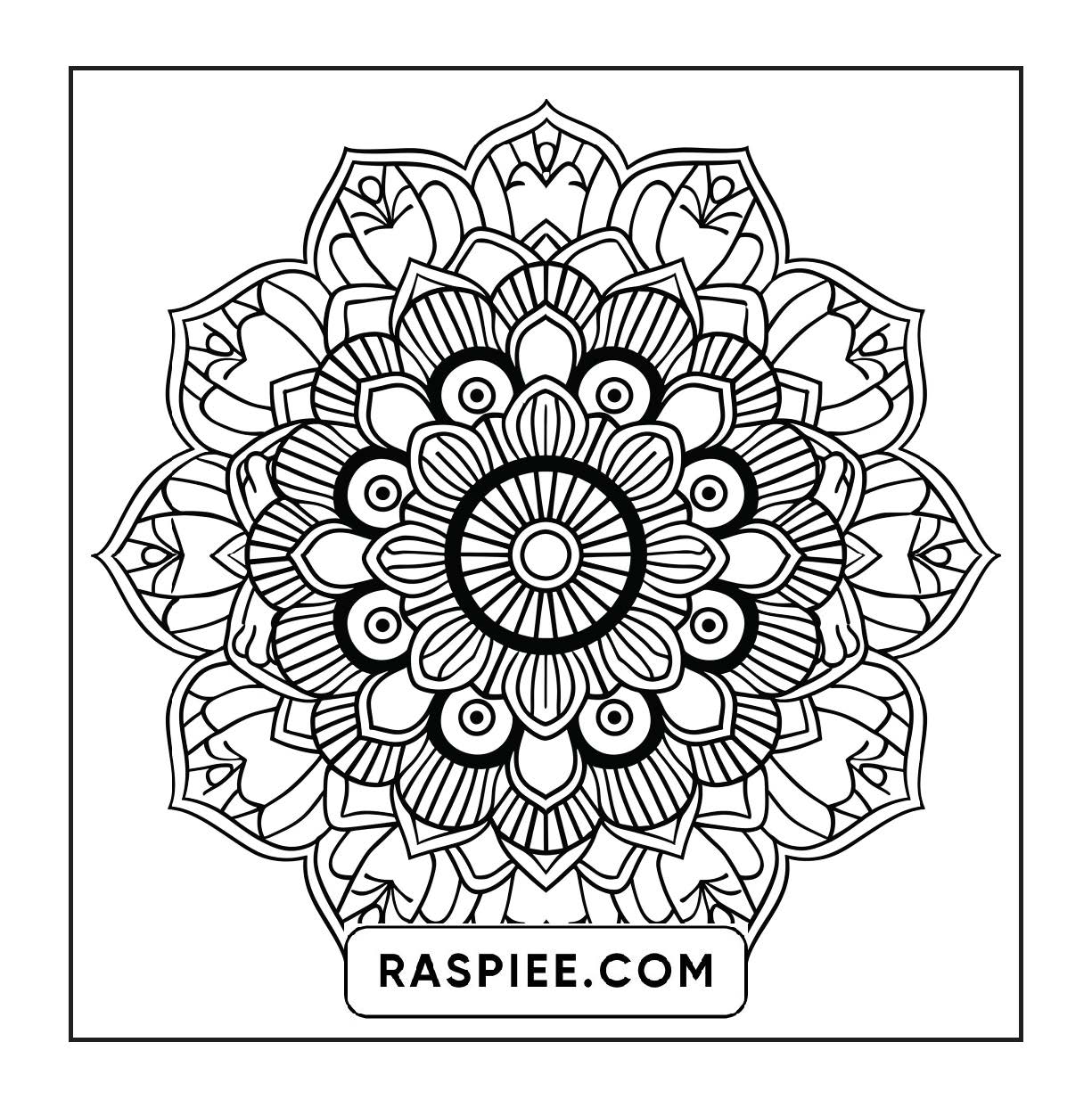 250 Mandala Adult Coloring Pages Vol.4