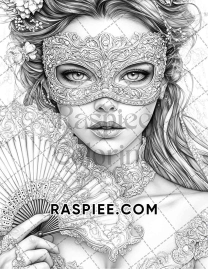 Enchanted Witches Adult Coloring Pages Printable PDF Instant Download
