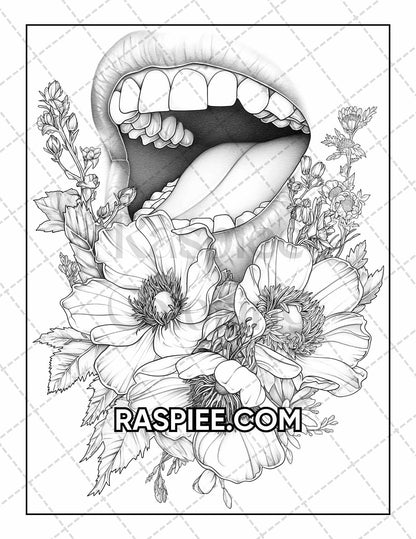 50 Botanical Anatomy Adult Coloring Pages Printable PDF Instant Download