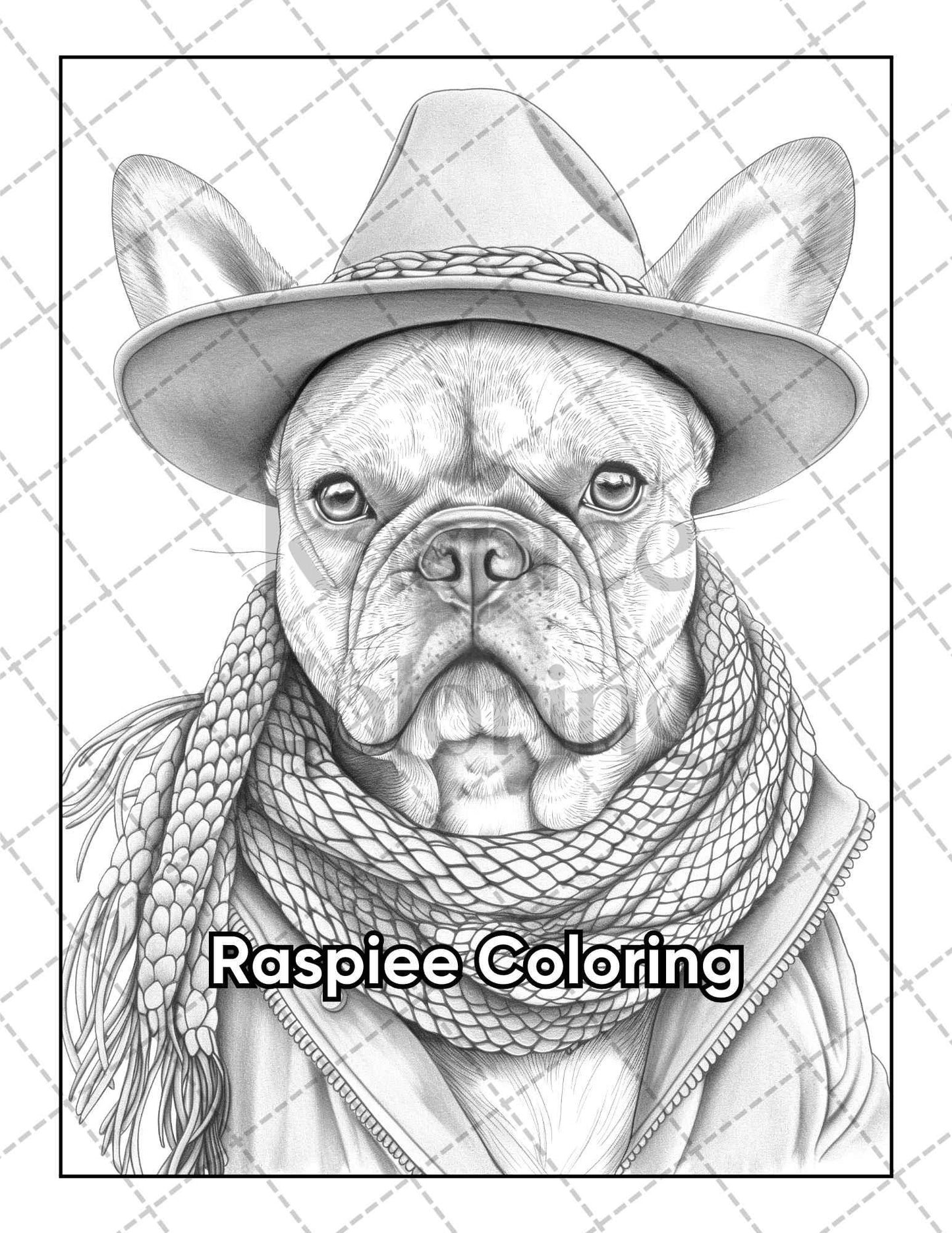50 Dogs Dressed Up Adult Coloring Pages Printable PDF Instant Download