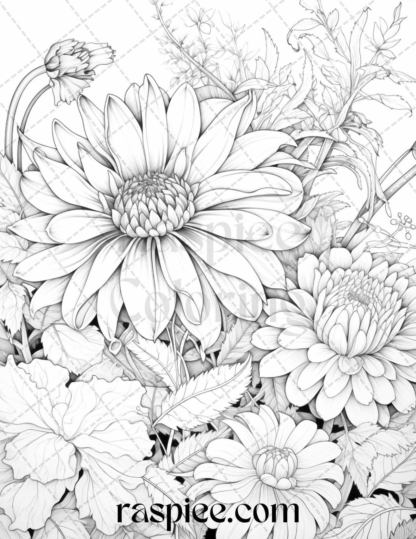 Autumn Vibes Grayscale Coloring Pages Printable for Adults, PDF File Instant Download